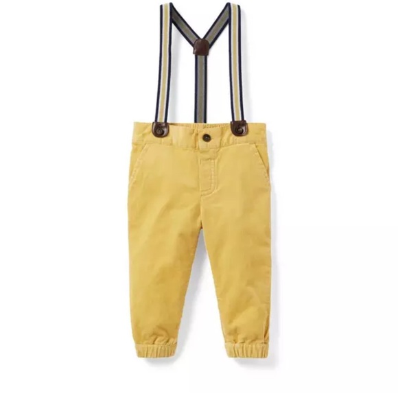Janie and Jack Other - Janie and Jack baby corduroy suspender pants color rattan 12-18 months preppy